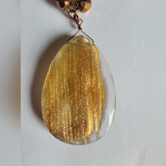 Lia Sophia Necklace- Cream, Copper, & Brown- 33 Inches - Picture 2 of 4